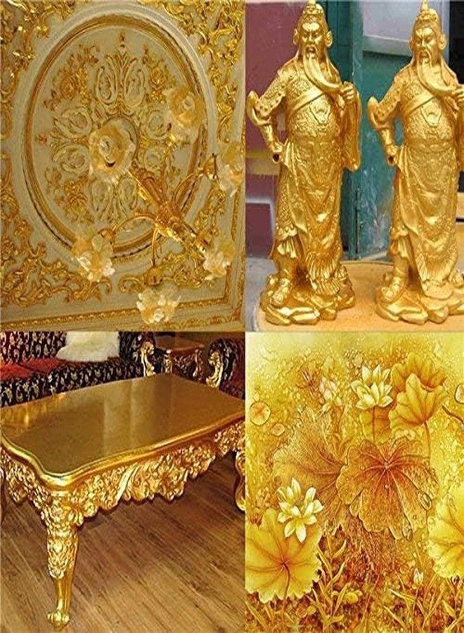Unique Gold Leafing Studio مسحوق الذهب اللامع من يو جي إل إس - مفيد للحصول على تأثير الذهب الحقيقي اللامع في الفنون والحرف اليدوية، والرسم، ولوحات التنجور، والطلاء، وديكورات المنزل، والكعك، والأطعمة، والدهانات، ومجموعات العناية بالوجه، إلخ. (50 غرام) - Image 4